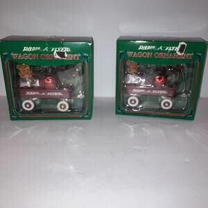 (2) Vintage 1995 Radio Flyer Ornament Collection - New in Box